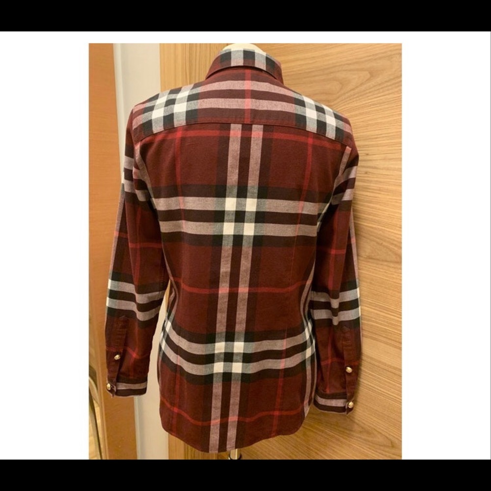 Burberry plaid shirt gold buttons - Picture 2 of 6